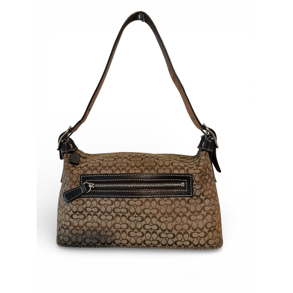 Coach Vintage 6332 mini signature shoulder bag Y2K brown canvas and leather